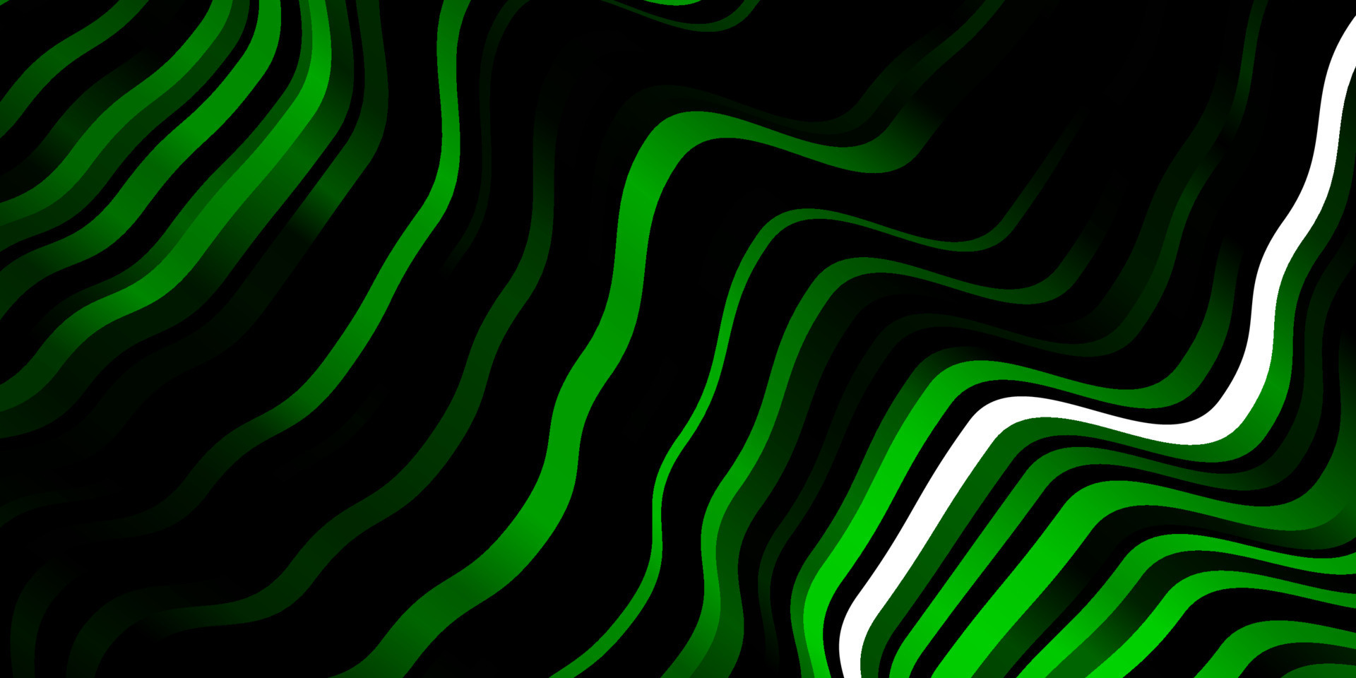 Dark Green vector background with curved lines. 13831275 Vector Art at
