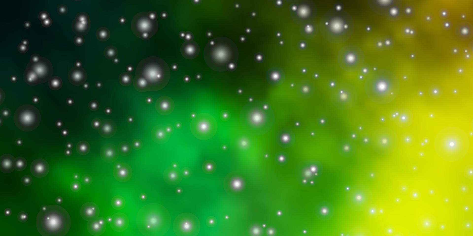 Light Green, Yellow vector texture with beautiful stars.