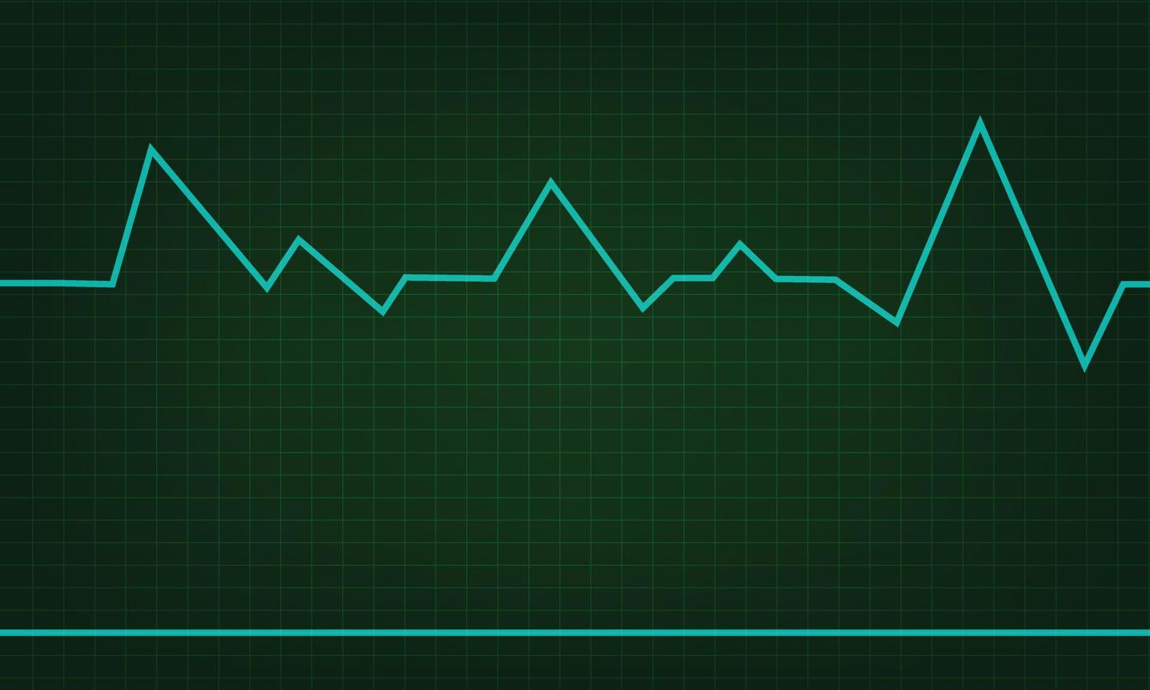 fondo de concepto de latido del corazón de línea arriba y abajo frente a línea recta con espacio de copia libre vector