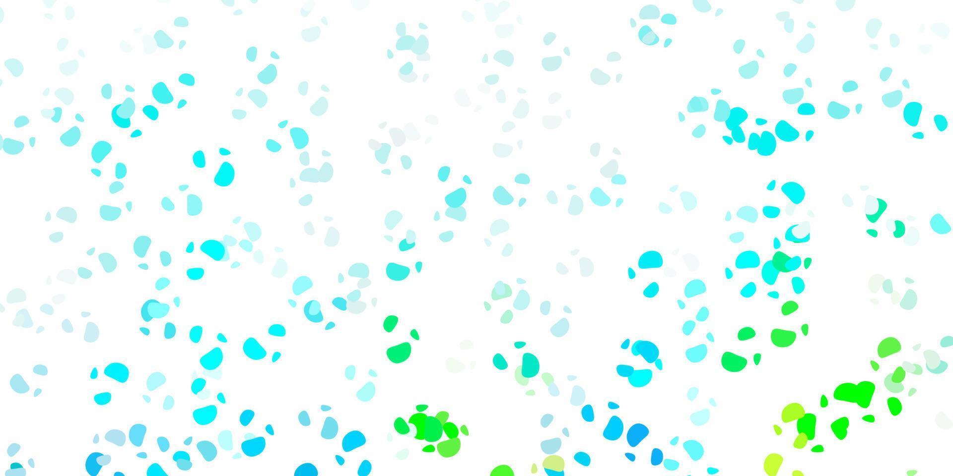 Light blue, green vector background with random forms.