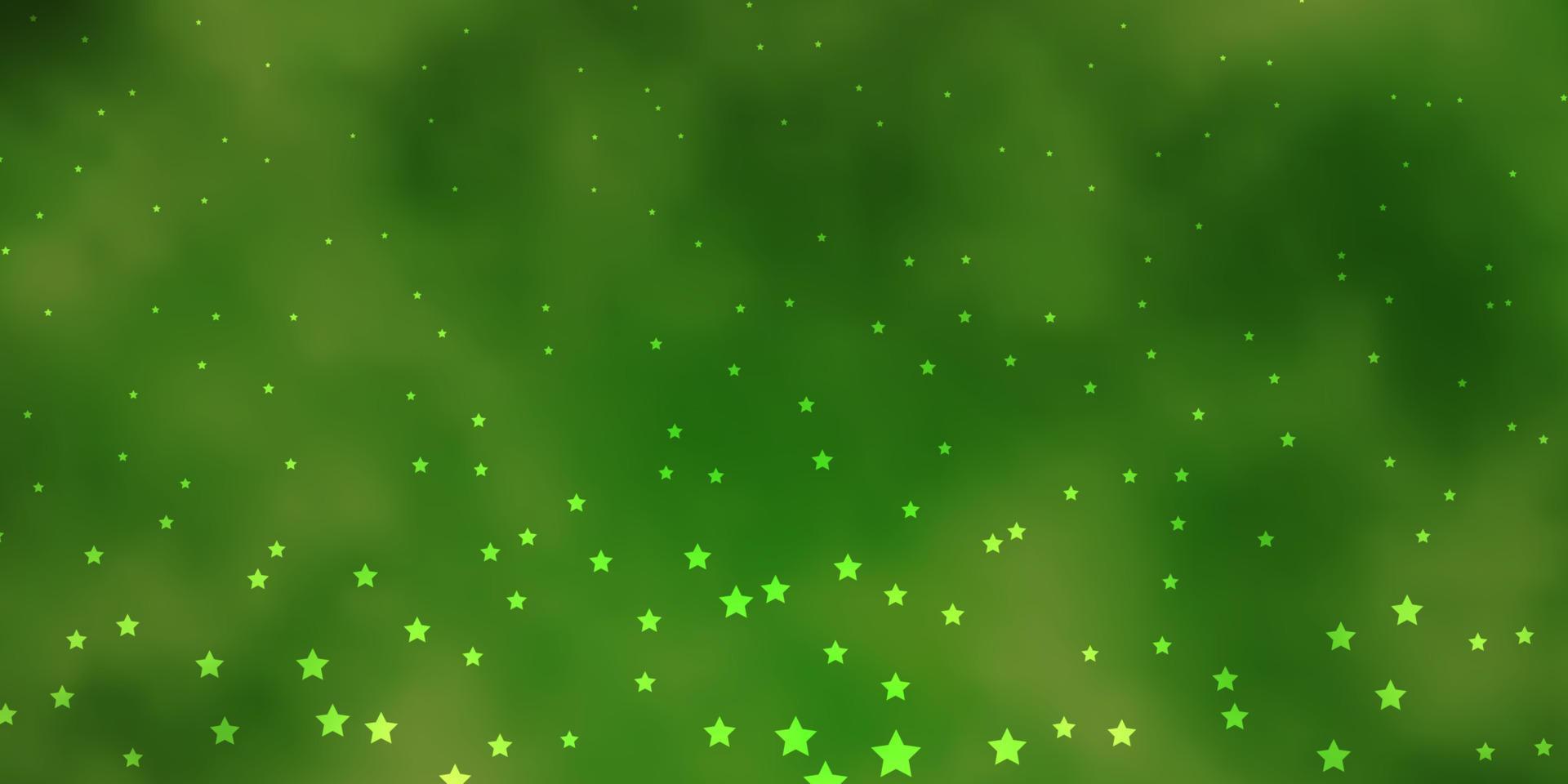 Dark Green vector pattern with abstract stars.