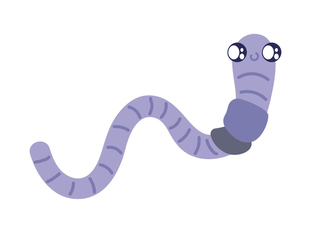 purple worm bug vector