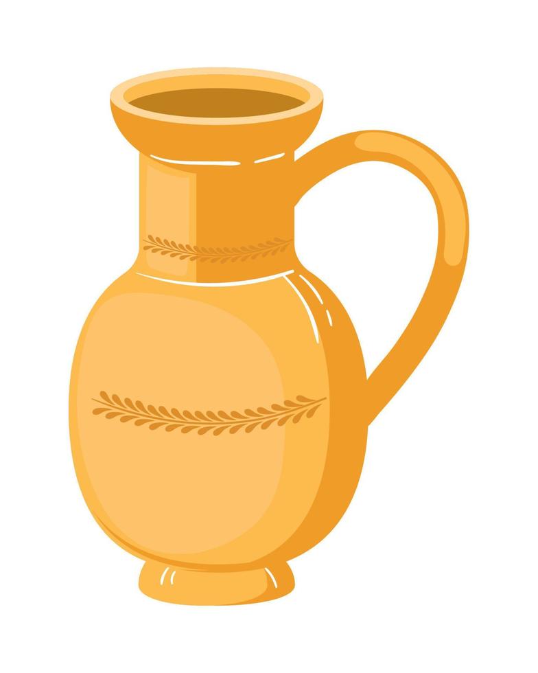 clay pitcher icon vector