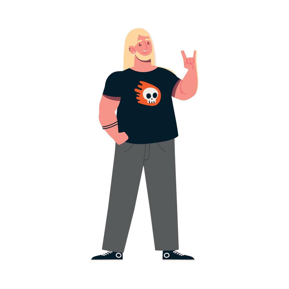 hipster young man vector