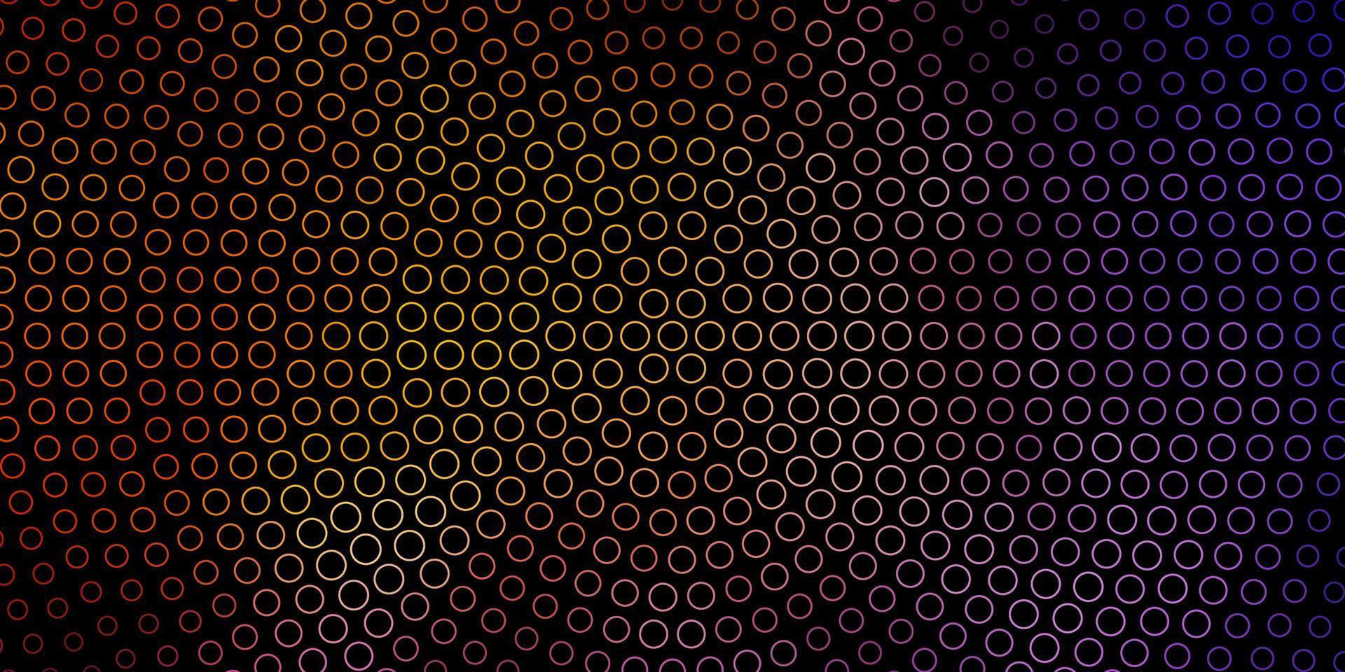 Telón de fondo de vector azul oscuro, amarillo con círculos.