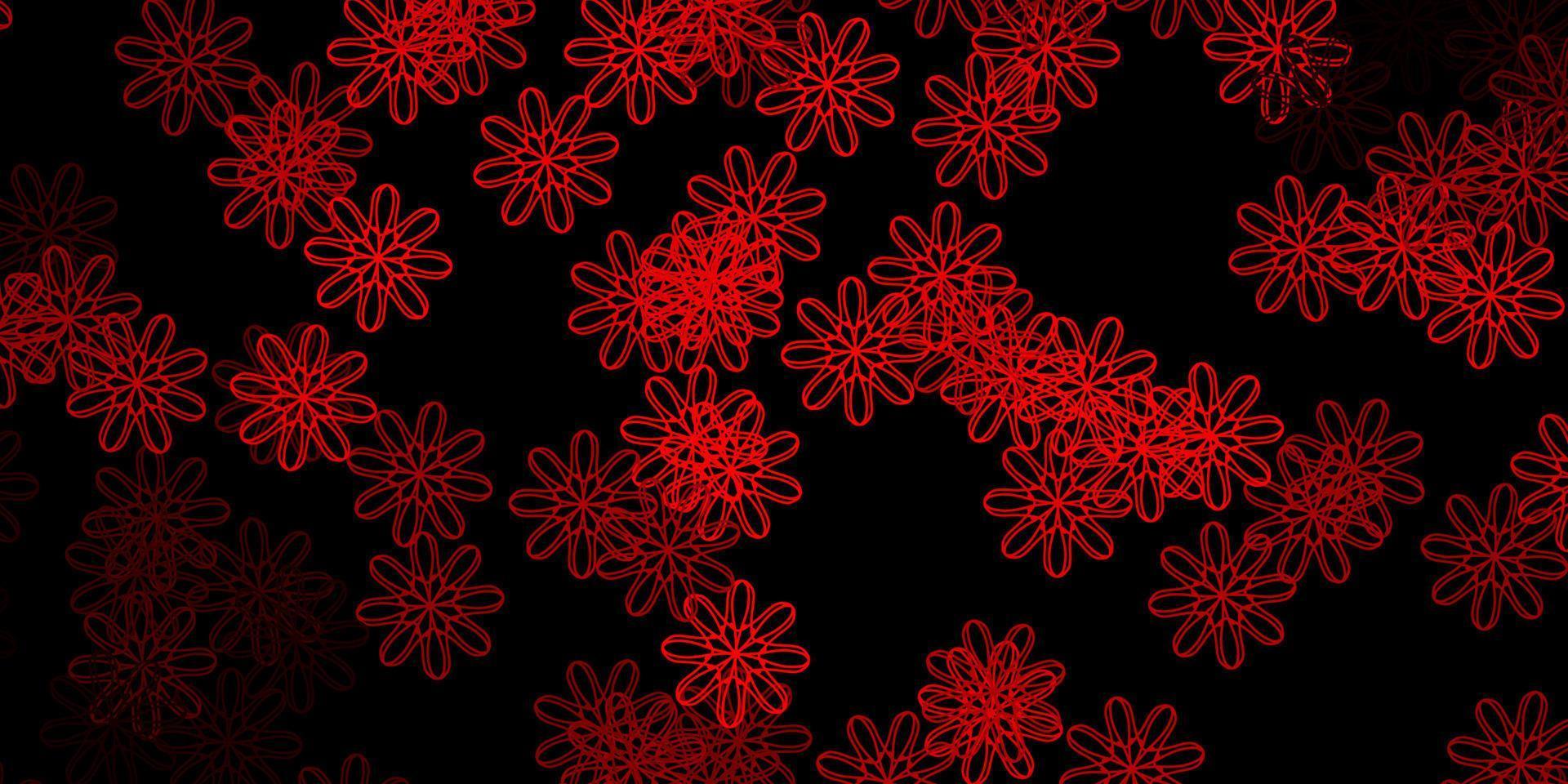 Dark Red vector background with random forms.