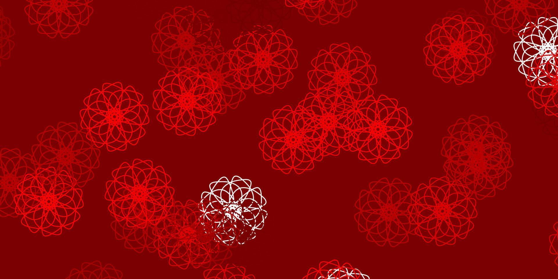 Light Red vector natural artwork with flowers.