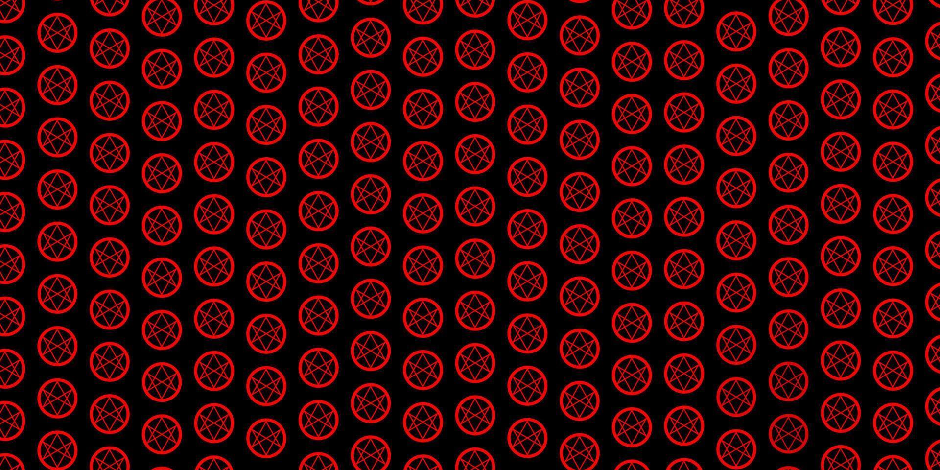 Dark Red vector backdrop with mystery symbols.
