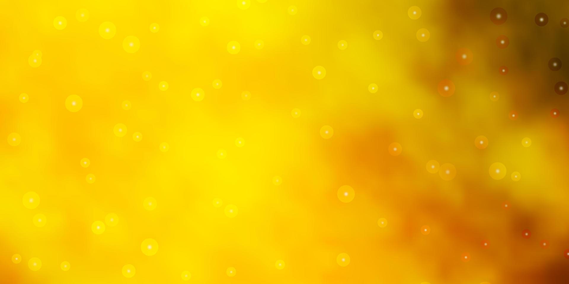 Dark Green, Yellow vector background with small and big stars.