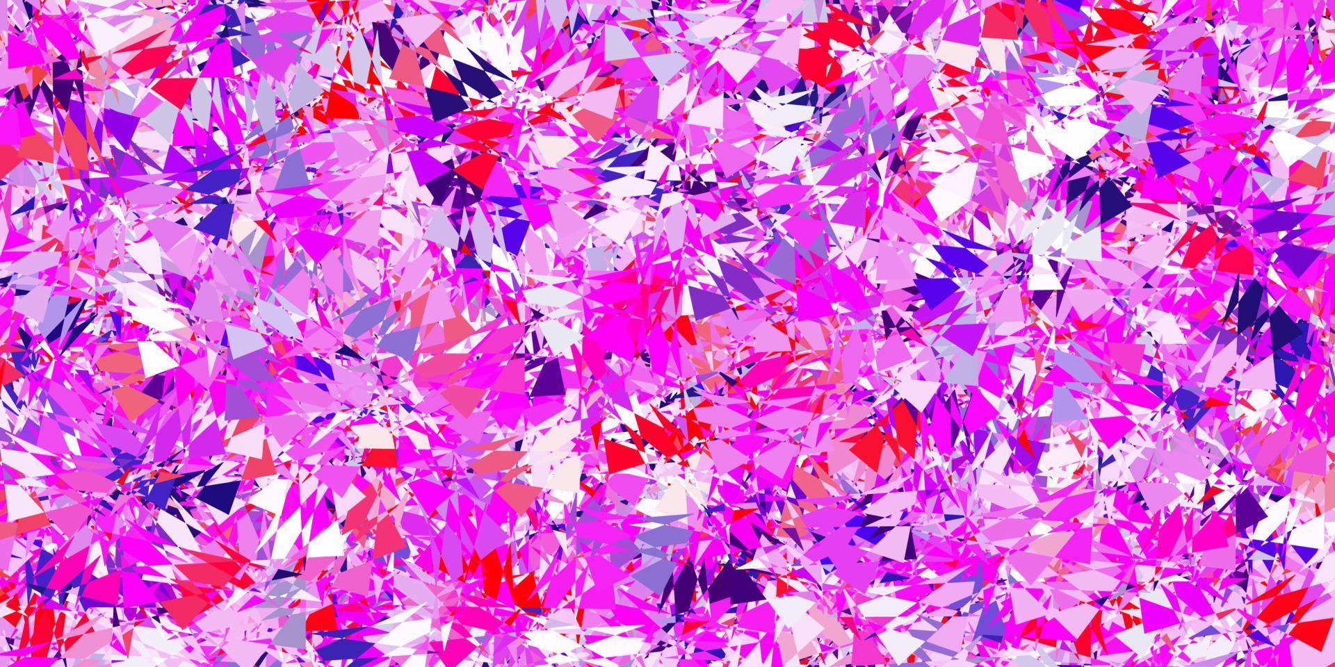 Light purple, pink vector pattern with polygonal shapes.