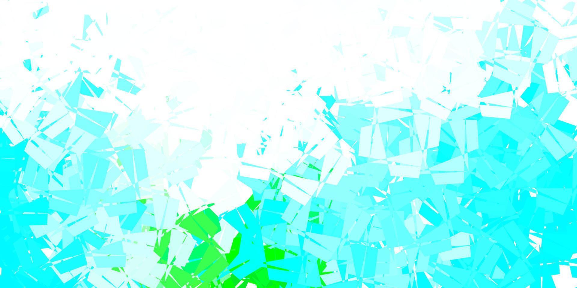 Light blue, green vector triangle mosaic template.