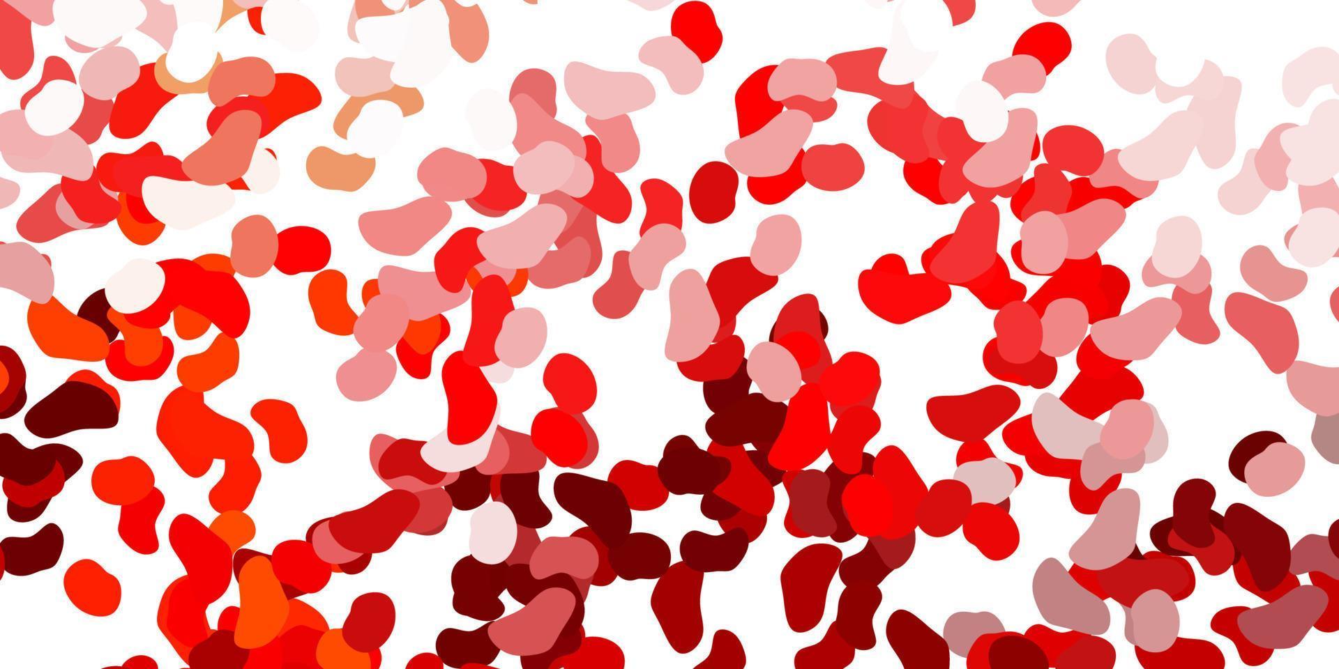 Light red, yellow vector pattern with abstract shapes.