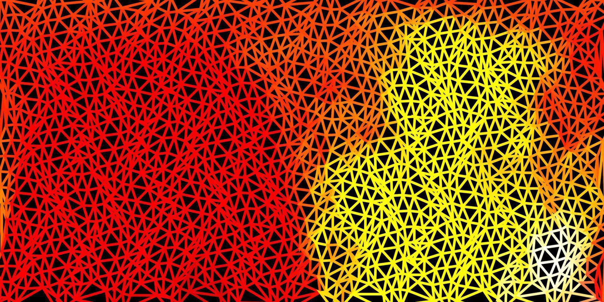 Light red, yellow vector abstract triangle pattern.