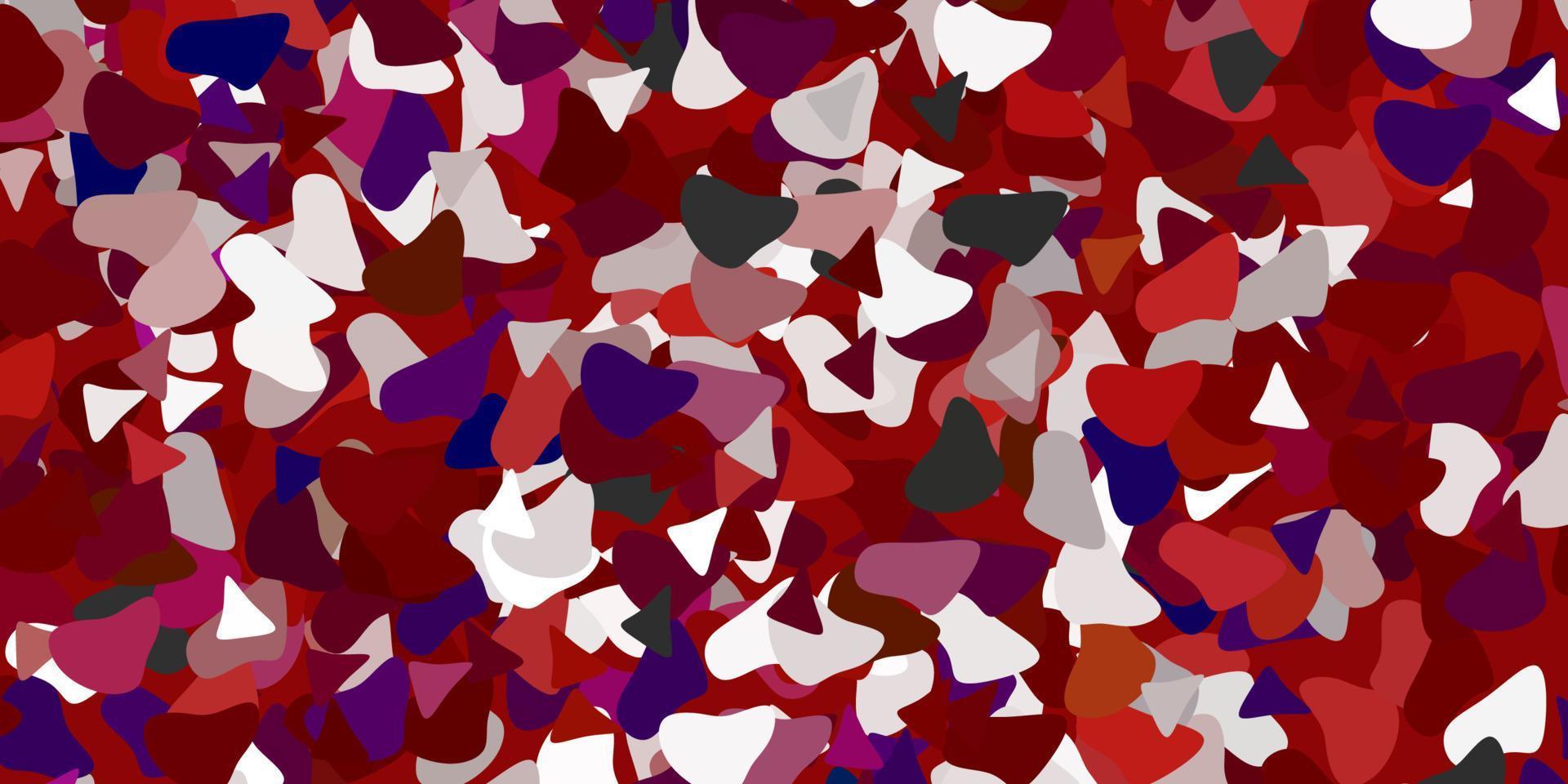Light red, yellow vector background with random forms.