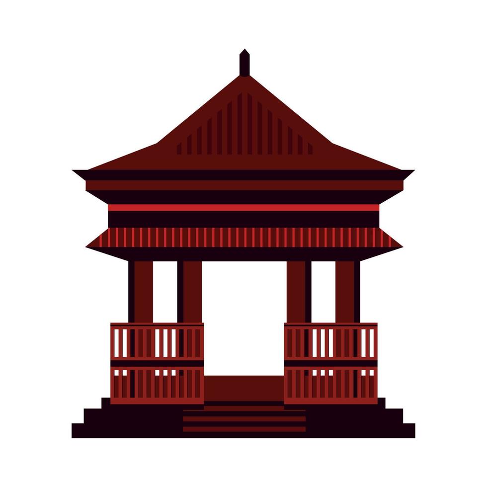 korean traditional architecture vector