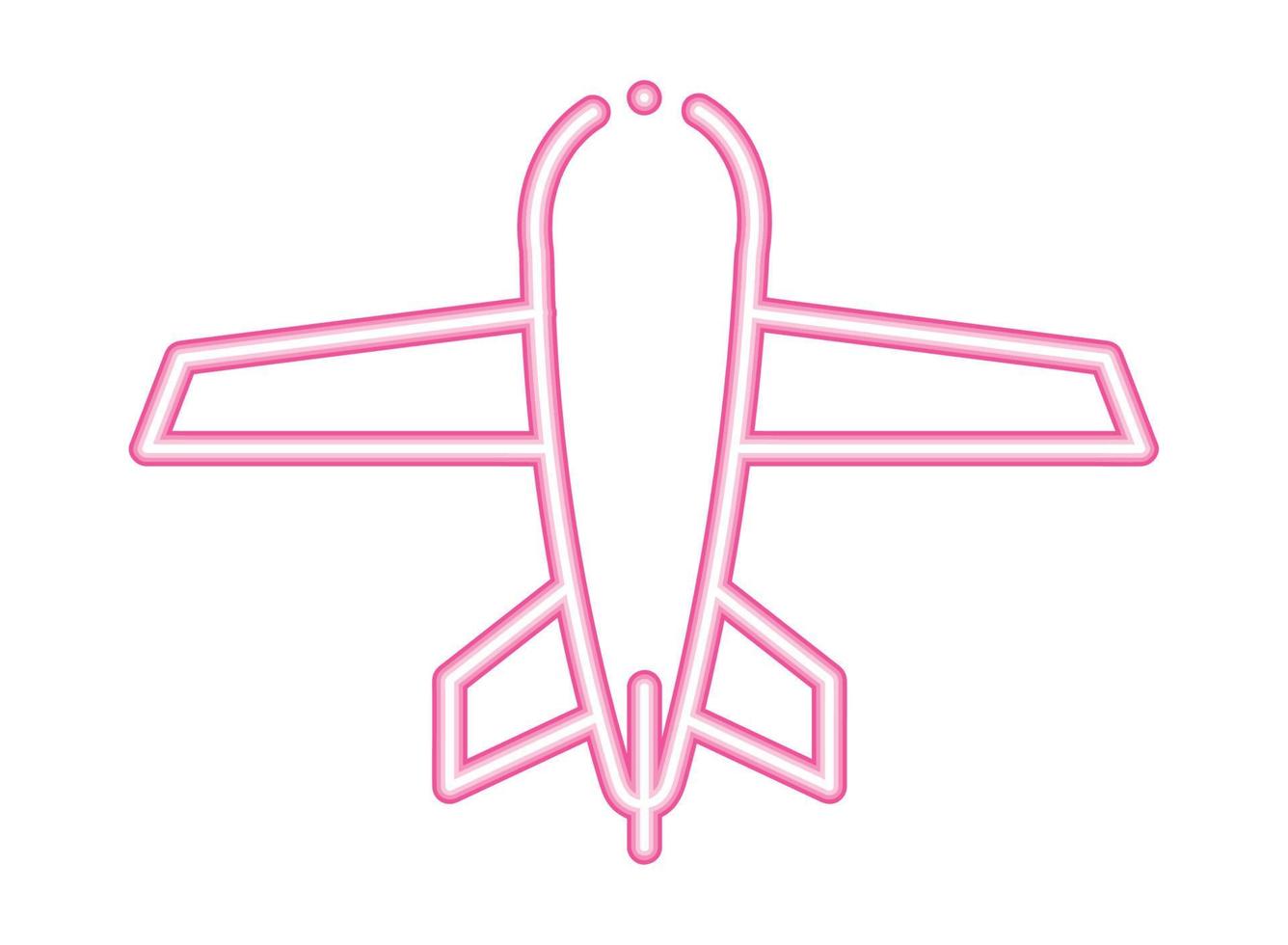 plane neon transport vector