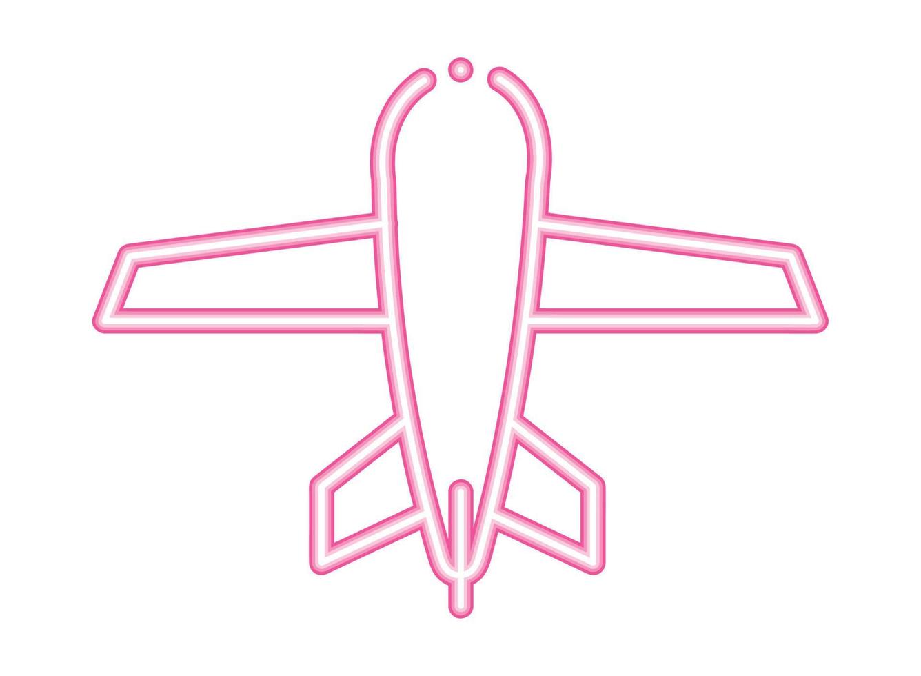plane neon transport vector