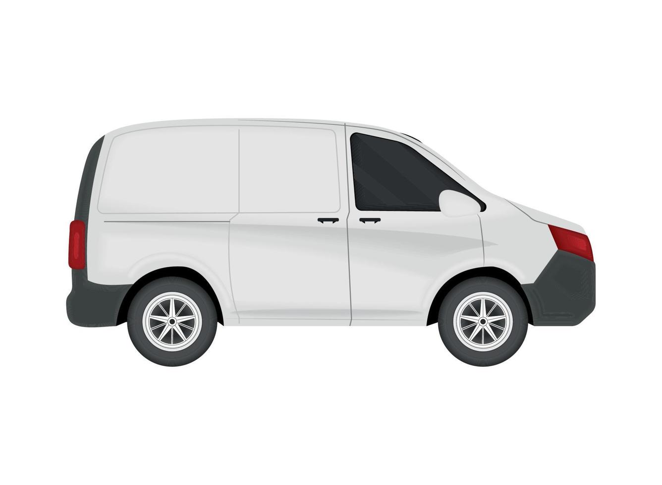 delivery van car mockup vector