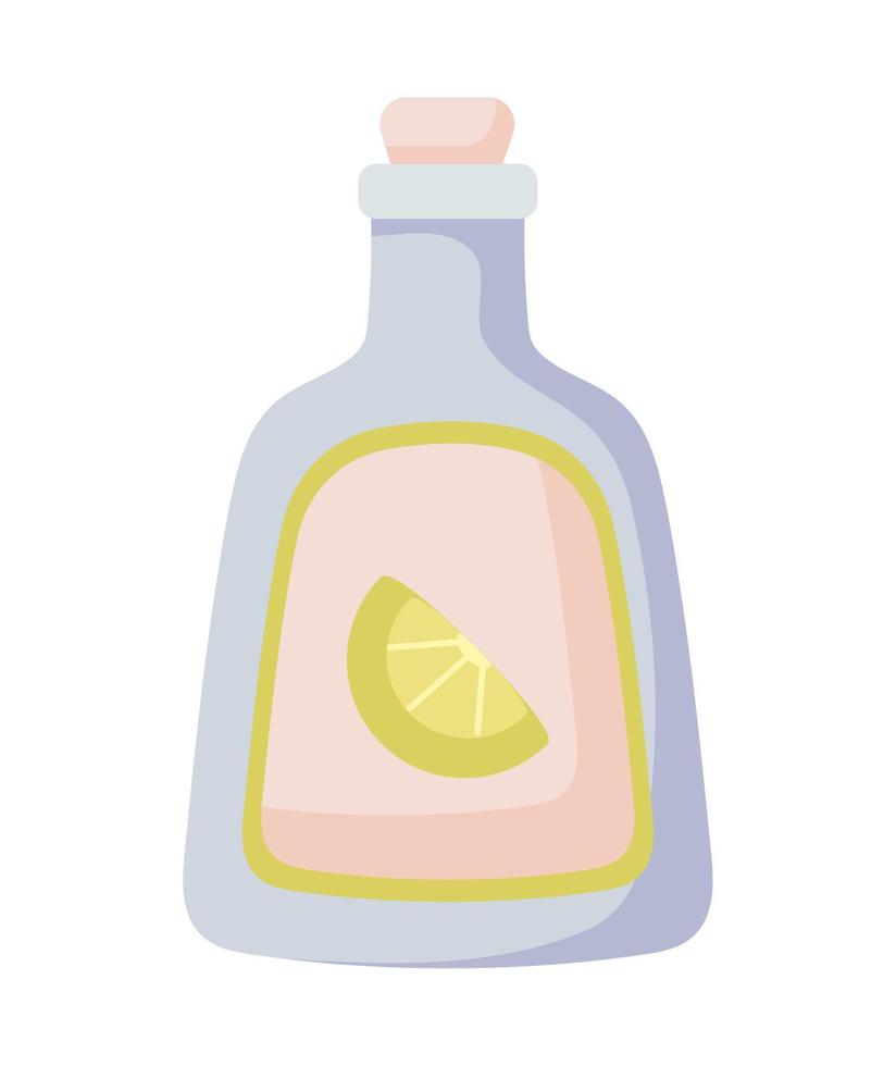 tequila drink bottle vector