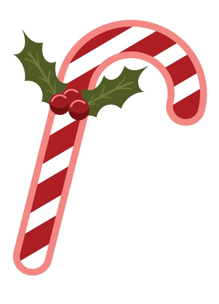 christmas peppermint cane vector