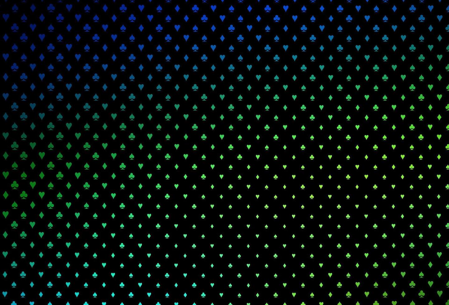 Dark blue, yellow vector pattern with symbol of cards.
