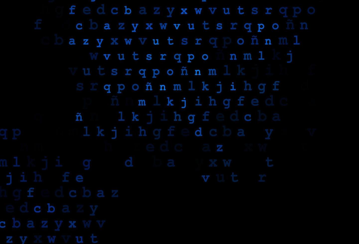 Dark blue vector pattern with ABC symbols.