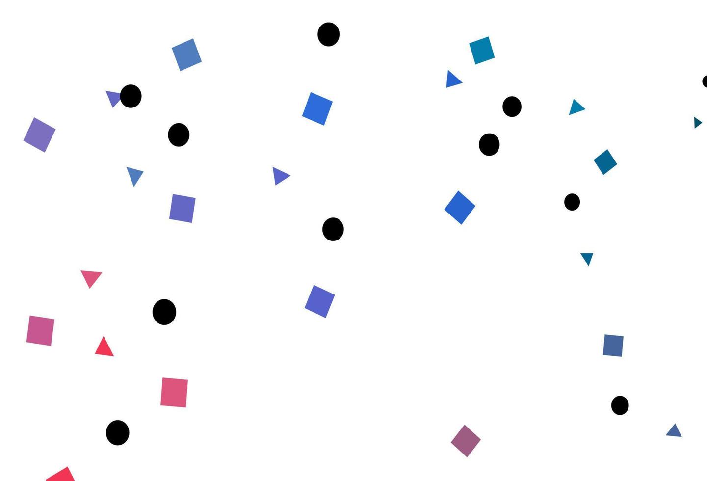 Telón de fondo de vector azul claro, rojo con líneas, círculos, rombos.