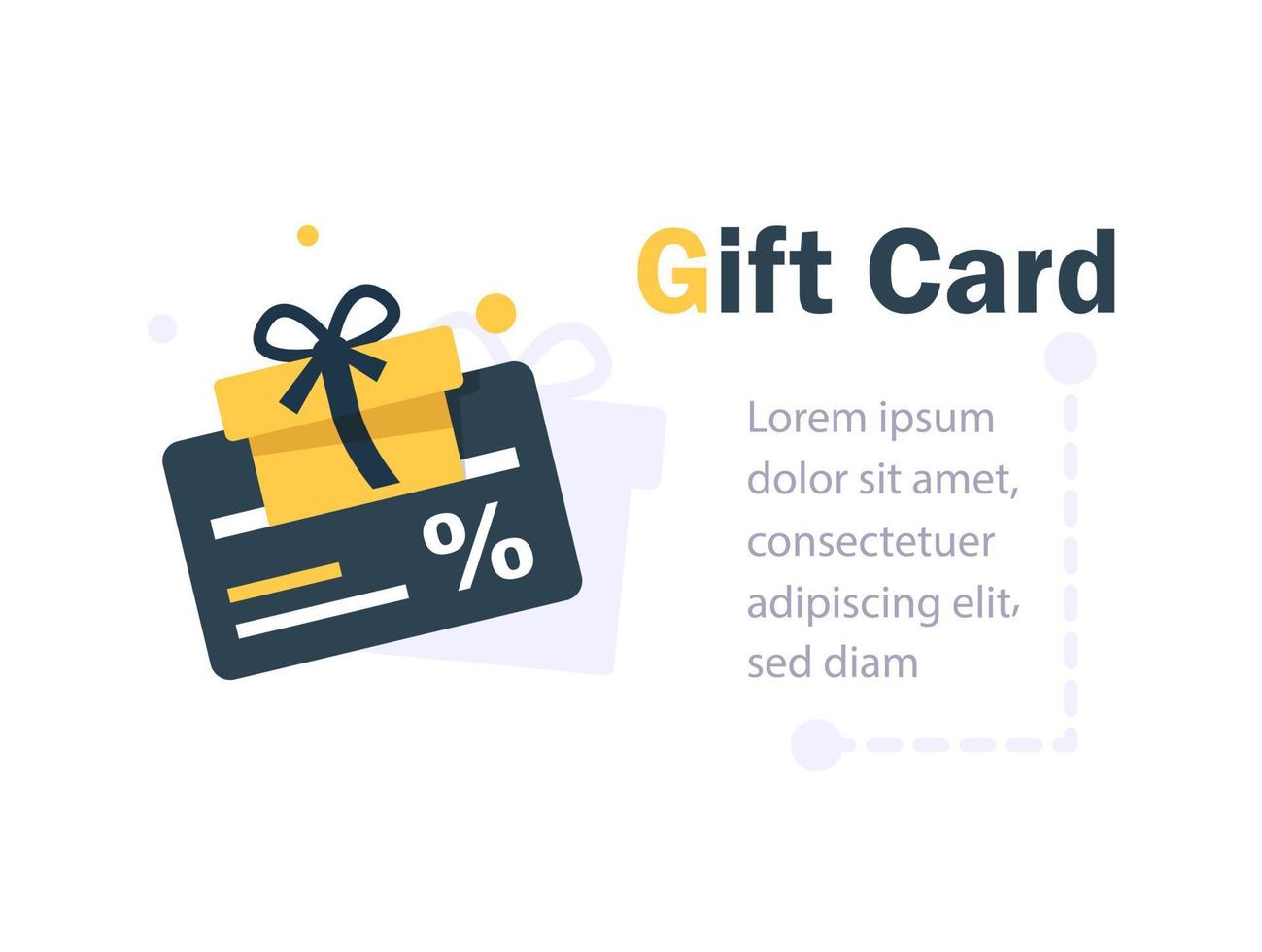 Gift card,redeem present box, more discount, perks concept,loyalty program, earn points vector