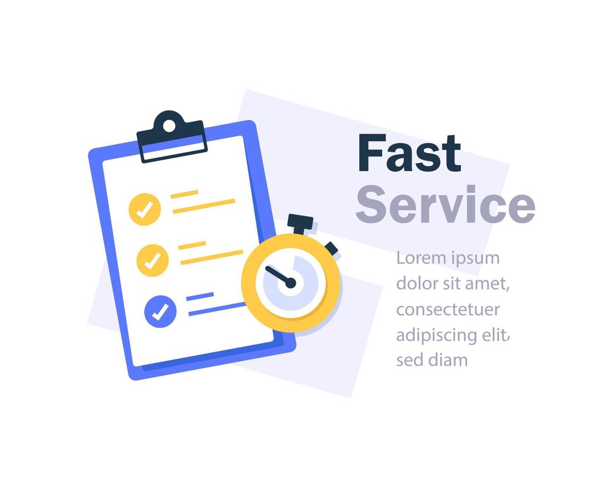 Fast or slow service, delivery delay concept, last minute stopwatch, limited time clock, deadline timer, last offer countdown vector