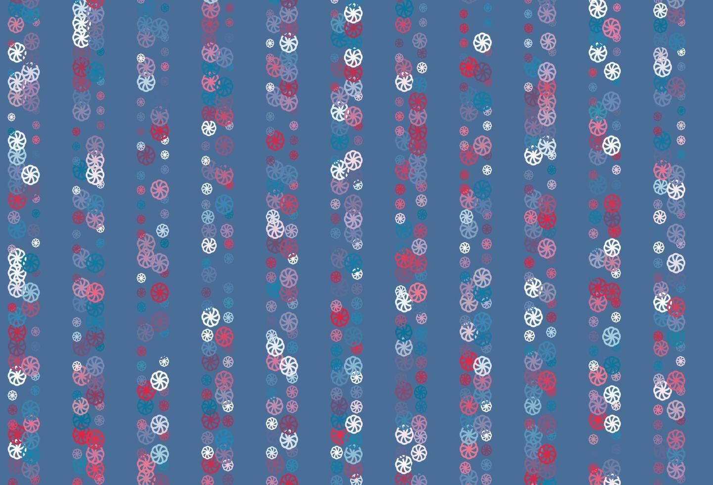 Light Blue, Red vector template with ice snowflakes.