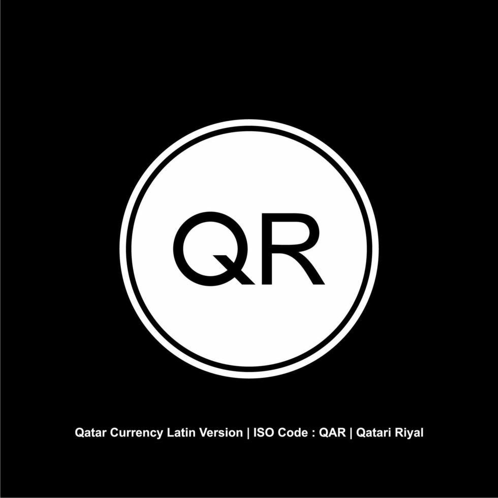 Qatar Currency Icon Symbol, Qatari Riyal, Latin Version, QAR Sign. Vector Illustration