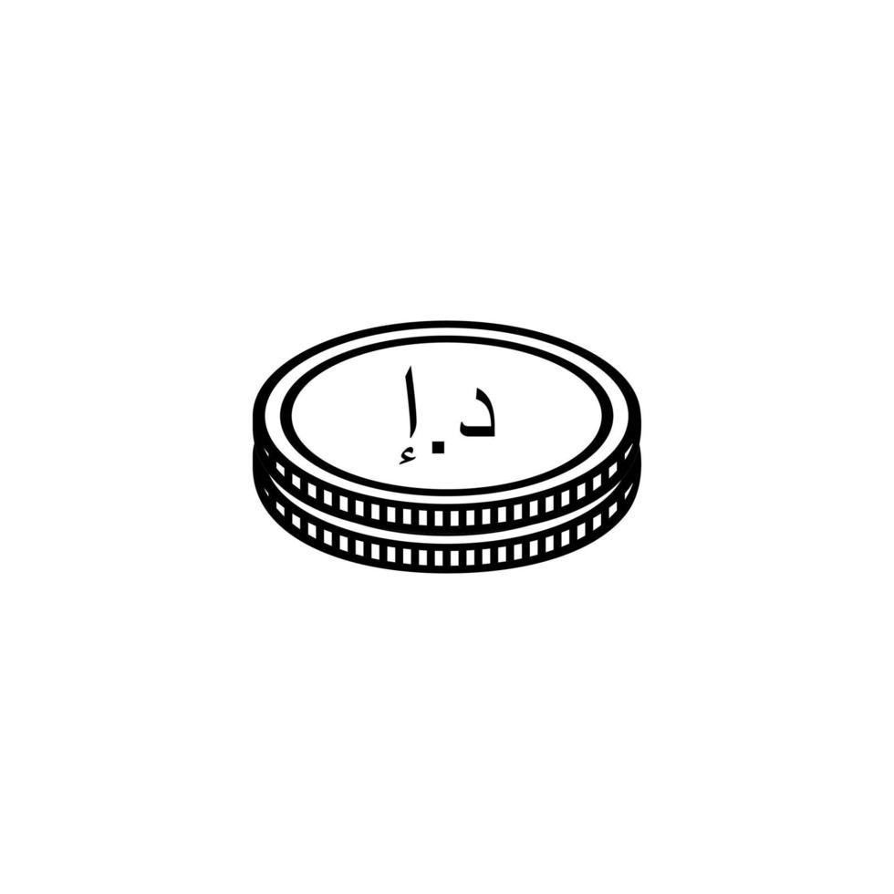 United Arab Emirates, UEA Currency, AED Sign, United Arab Emirates Dirham Icon Symbol. Vector Illustration