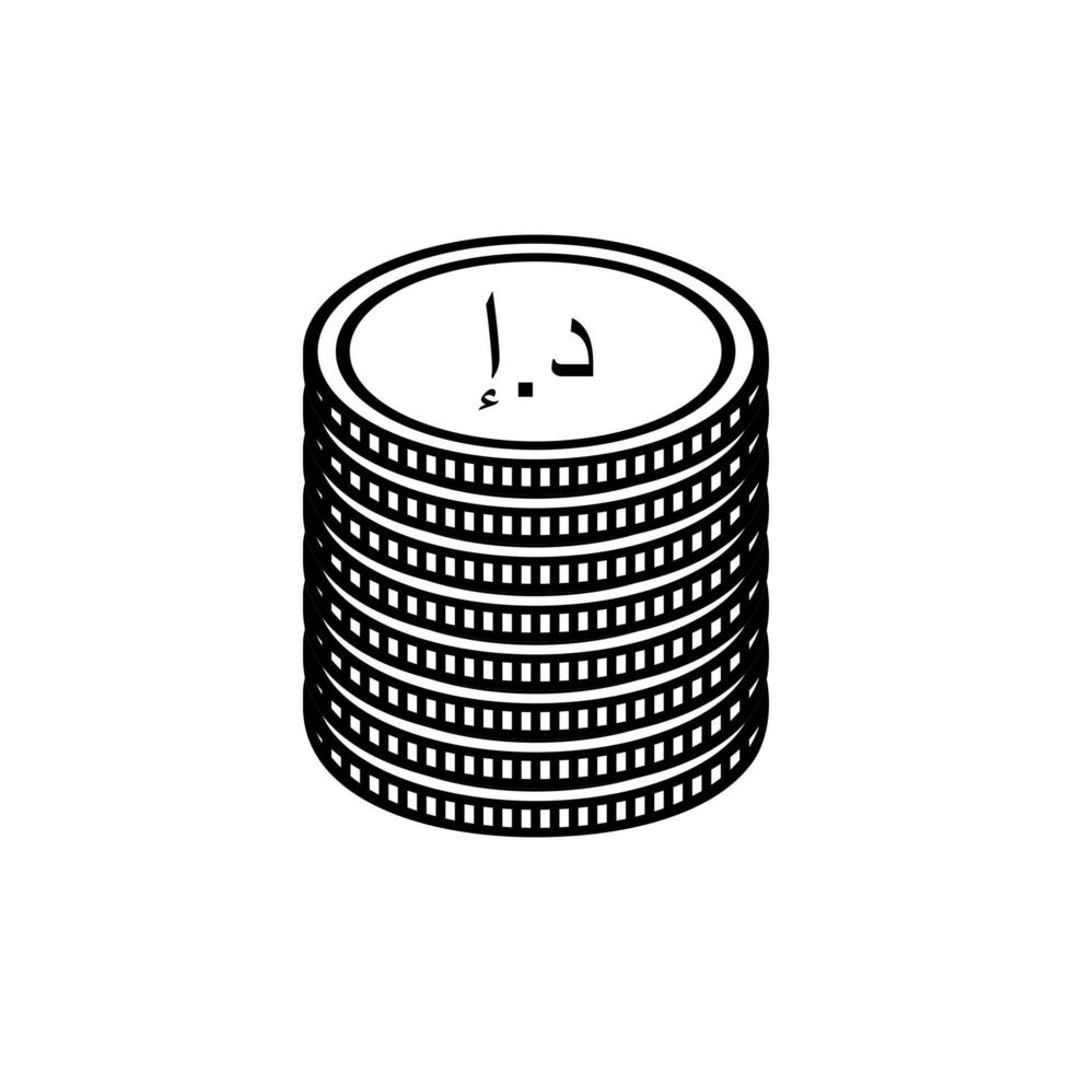 United Arab Emirates, UEA Currency, AED Sign, United Arab Emirates Dirham Icon Symbol. Vector Illustration