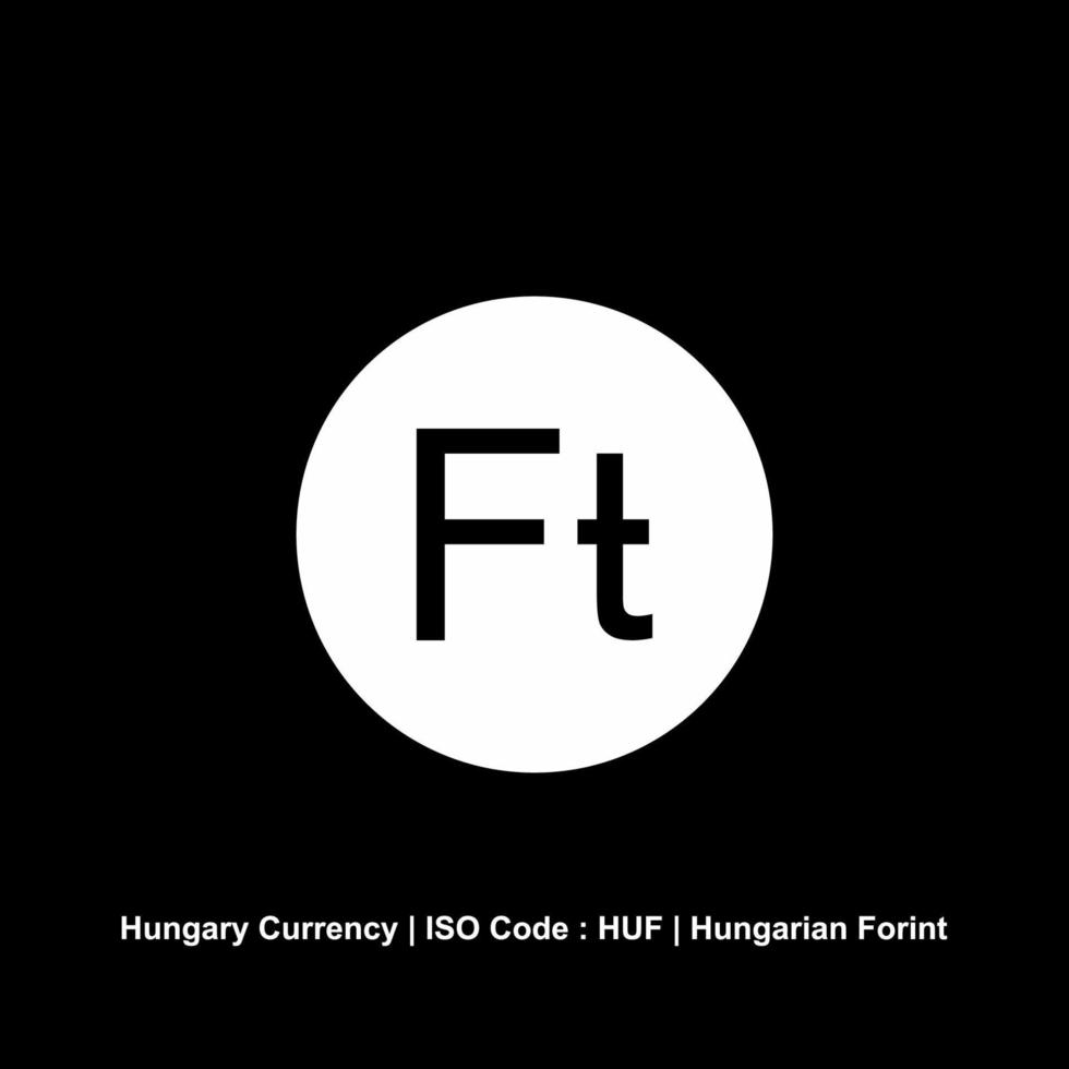 Hungary Currency Icon Symbol. Hungarian Forint, HUF Sign. Vector Illustration