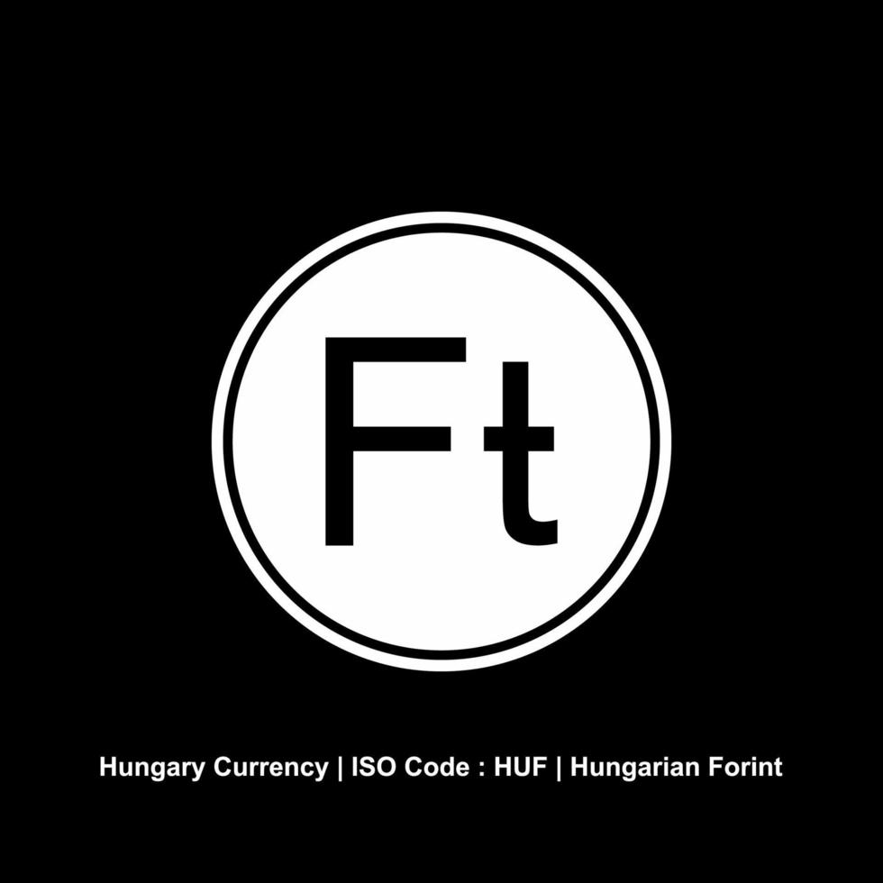 Hungary Currency Icon Symbol. Hungarian Forint, HUF Sign. Vector Illustration