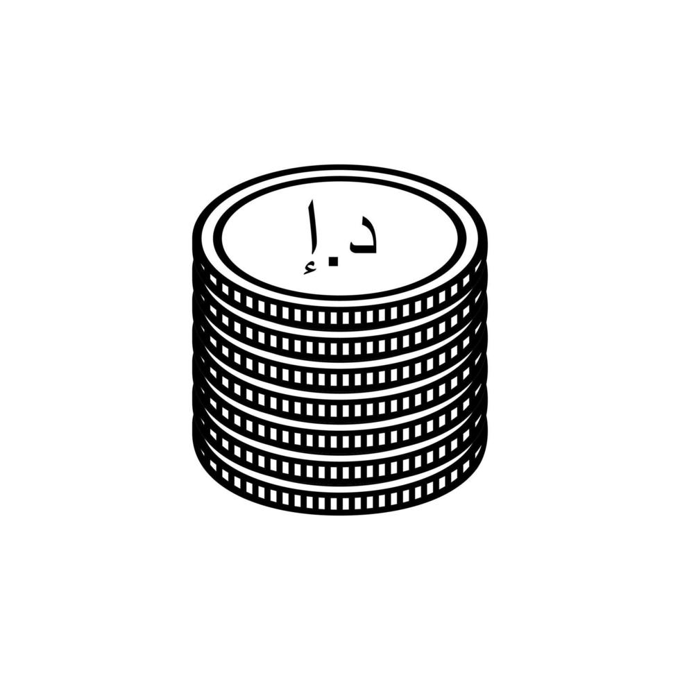 United Arab Emirates, UEA Currency, AED Sign, United Arab Emirates Dirham Icon Symbol. Vector Illustration