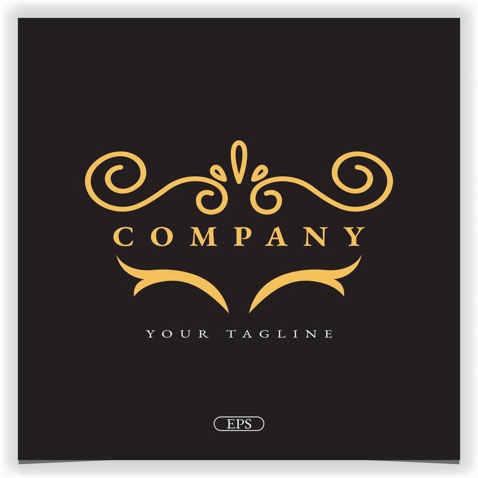 golden vintage heritage logo design premium elegante plantilla vector eps 10