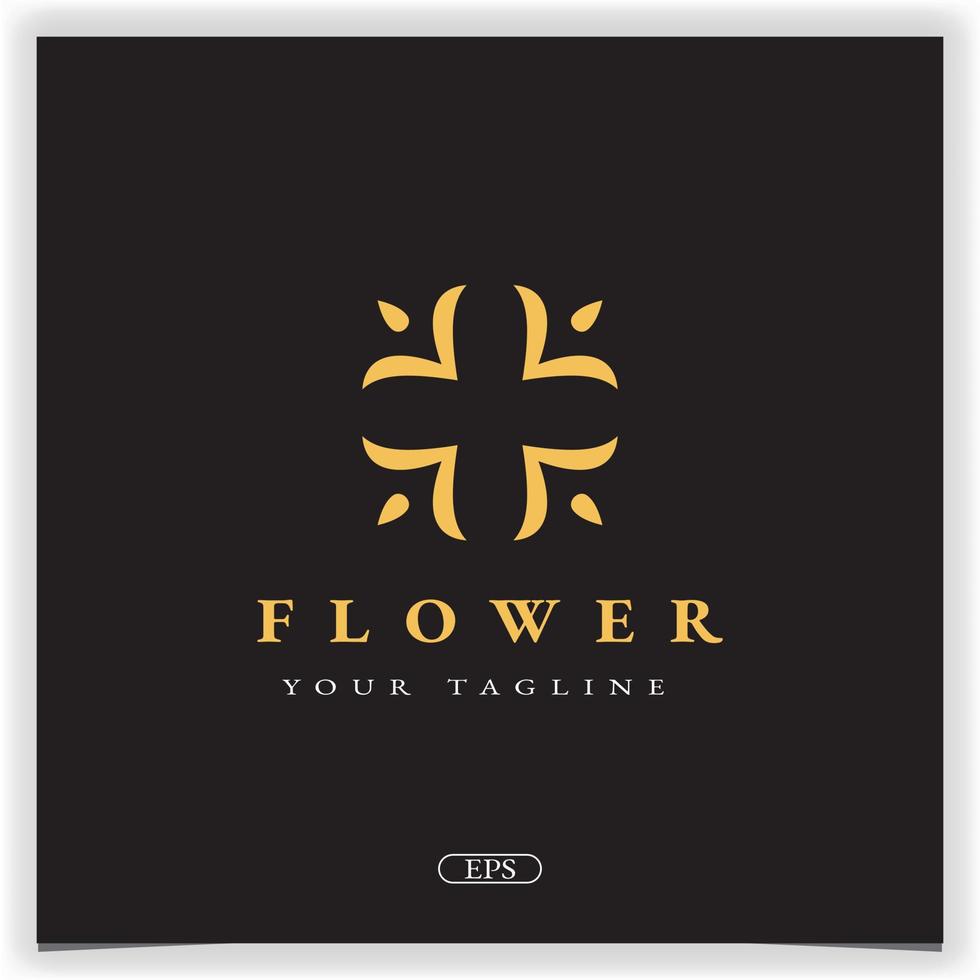 Luxury gold flower vintage logo design premium elegant template vector eps 10