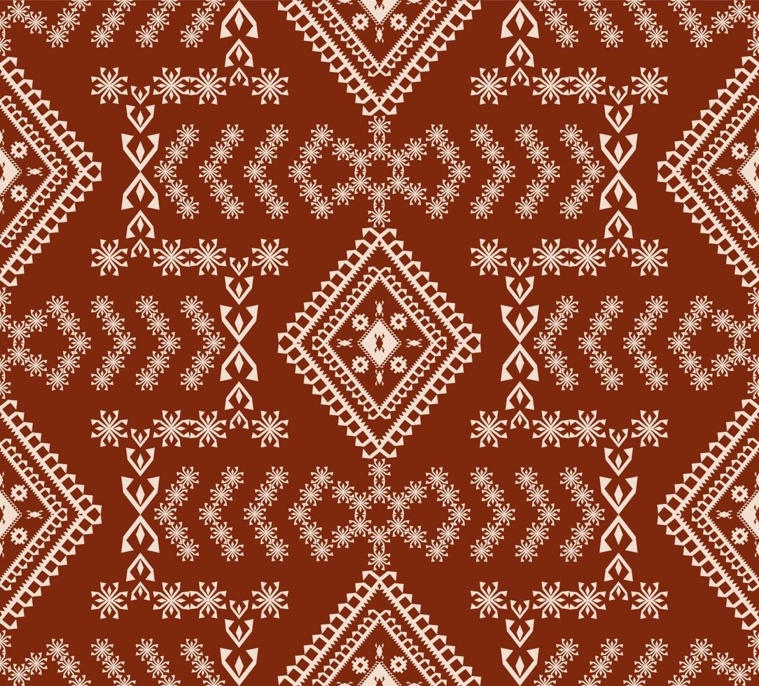 Ethnic arabesque geometric pattern. Ethnic Persian geometric diamond shape vintage red seamless pattern background. Use for fabric, textile, interior decoration elements, upholstery, wrapping. vector