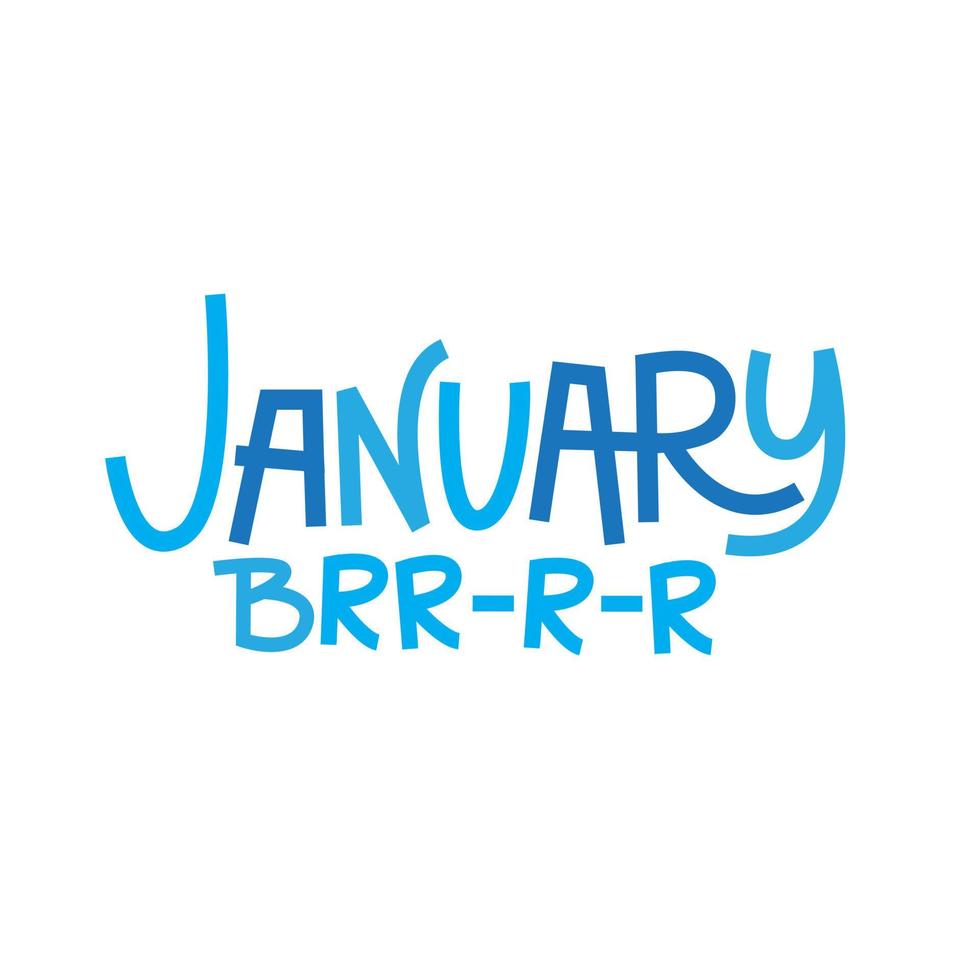 Hand drawn lettering January vector