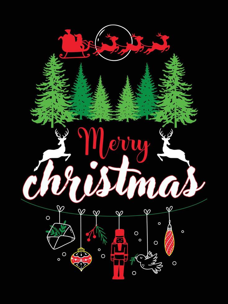 Christmas lettering typography apparel Vintages christmas tshirt design christmas merchandise designs vector