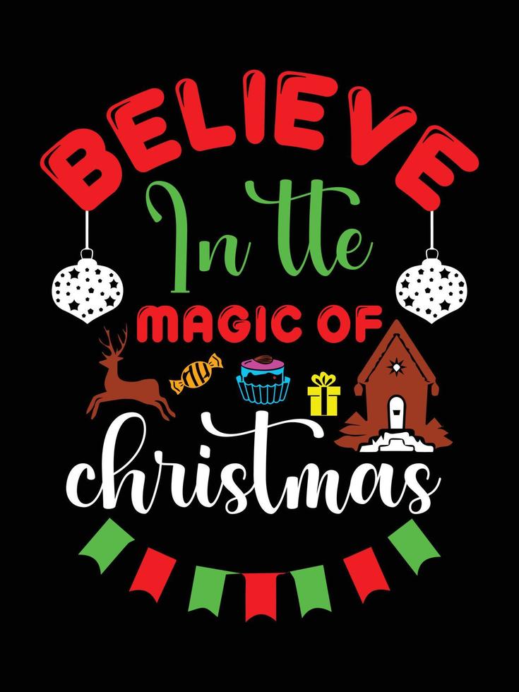 Christmas lettering typography apparel Vintages christmas tshirt design christmas merchandise designs vector