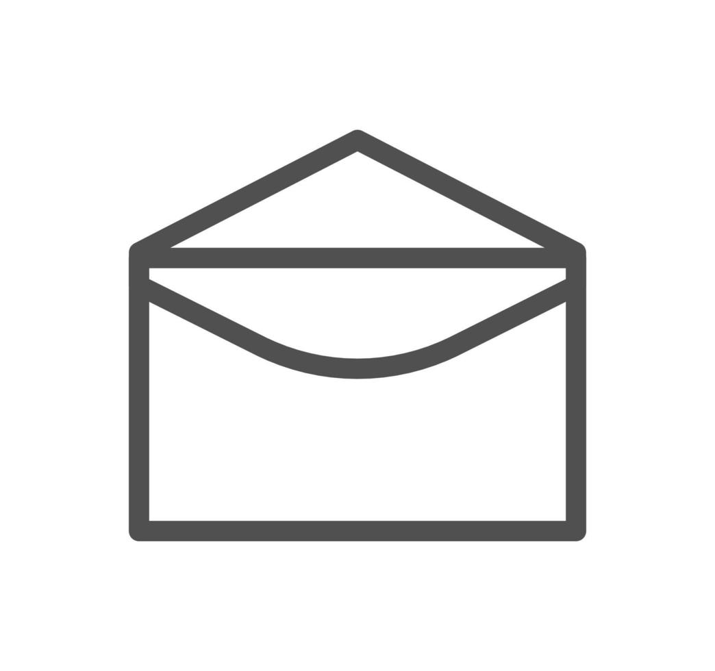 Envelope and mail icon outline and linear vector. vector