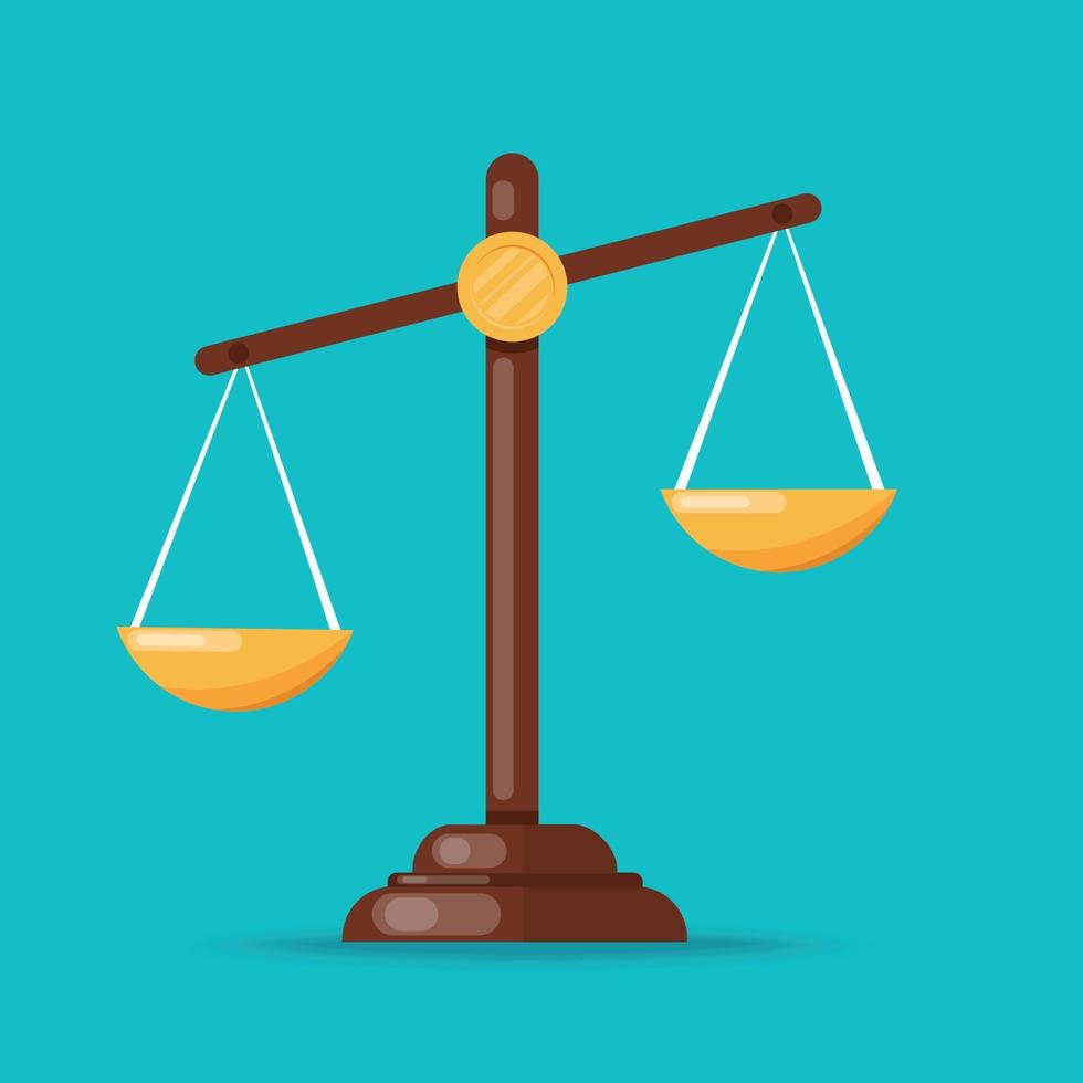 Justice scale Court symbol vector illustration