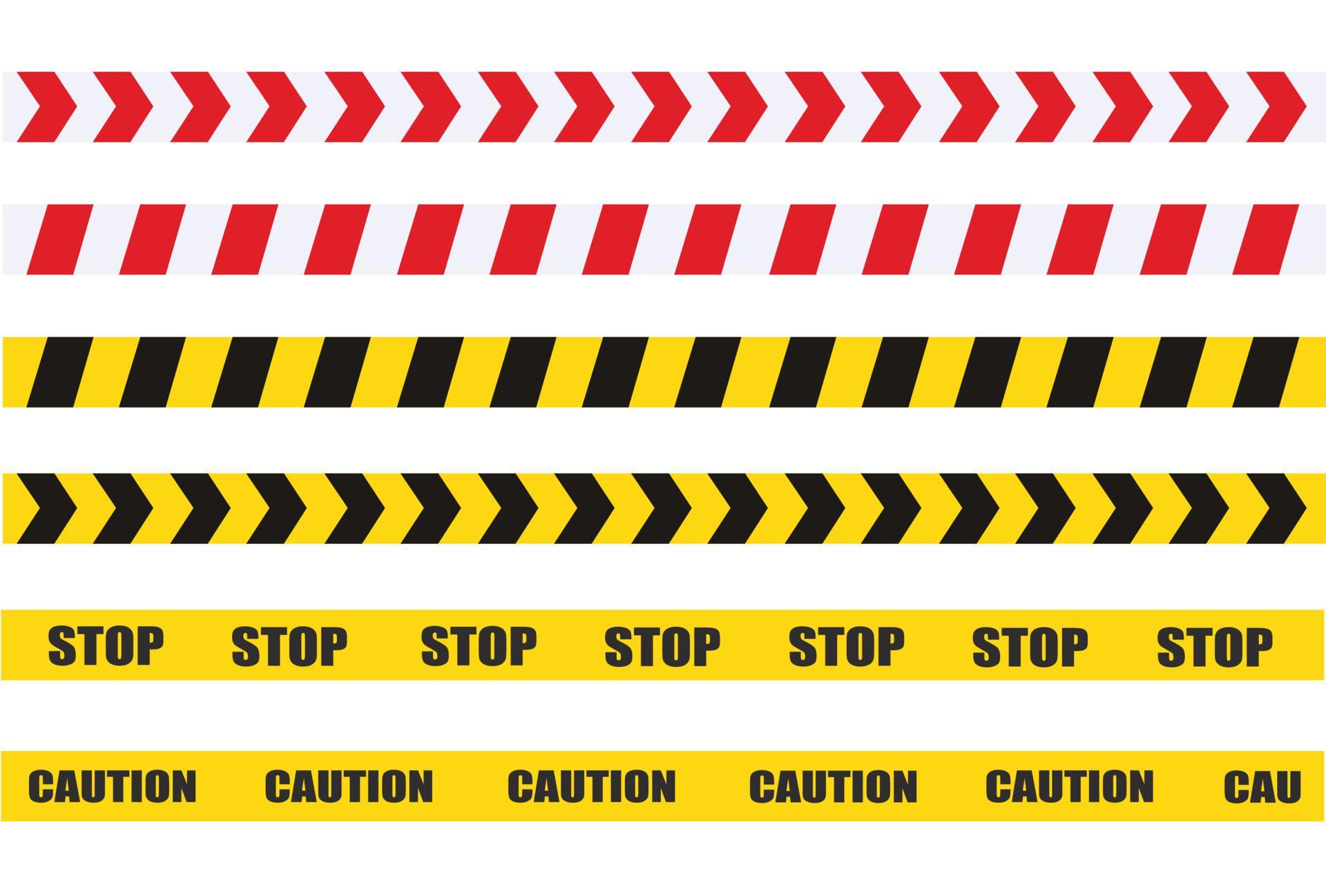 warning tape official crime and danger tapes vector illustration