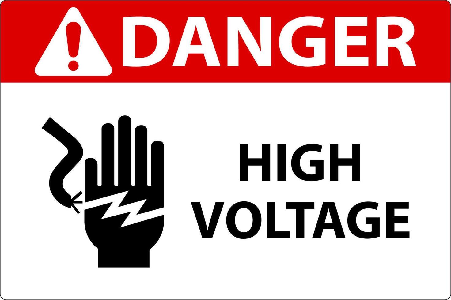 Danger High Voltage Label Sign vector