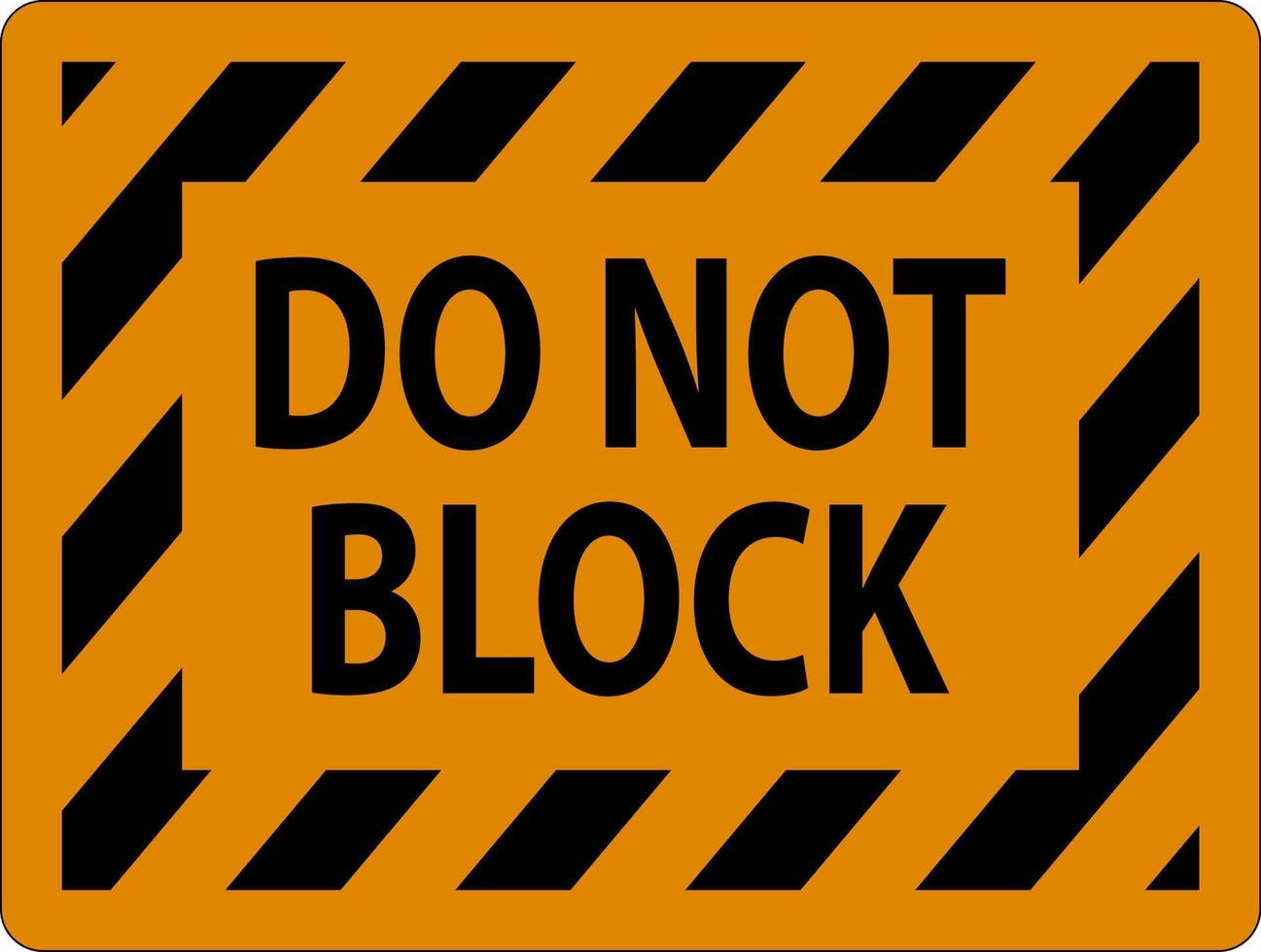 Do Not Block Floor Label Sign On White Background vector