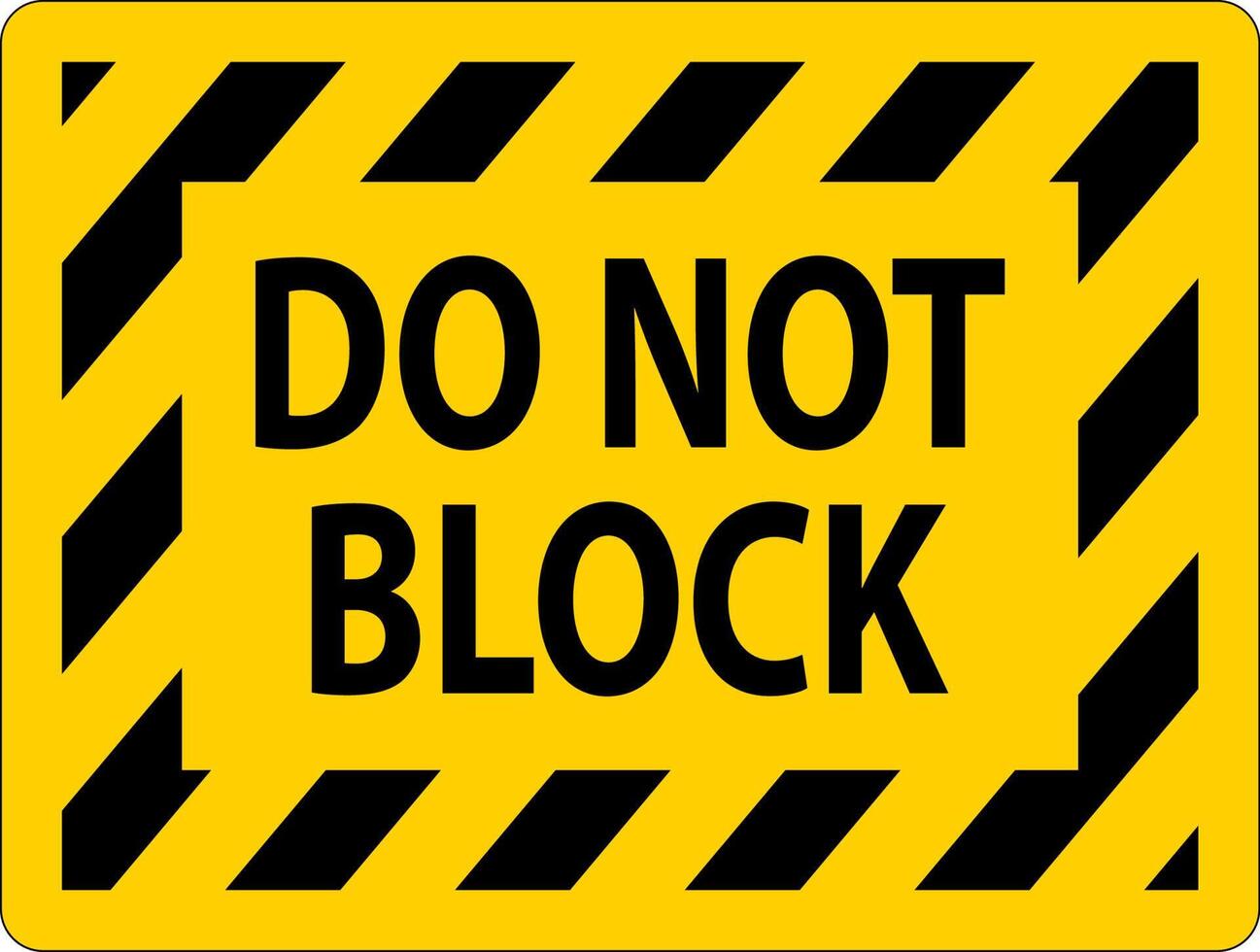 Do Not Block Floor Label Sign On White Background vector
