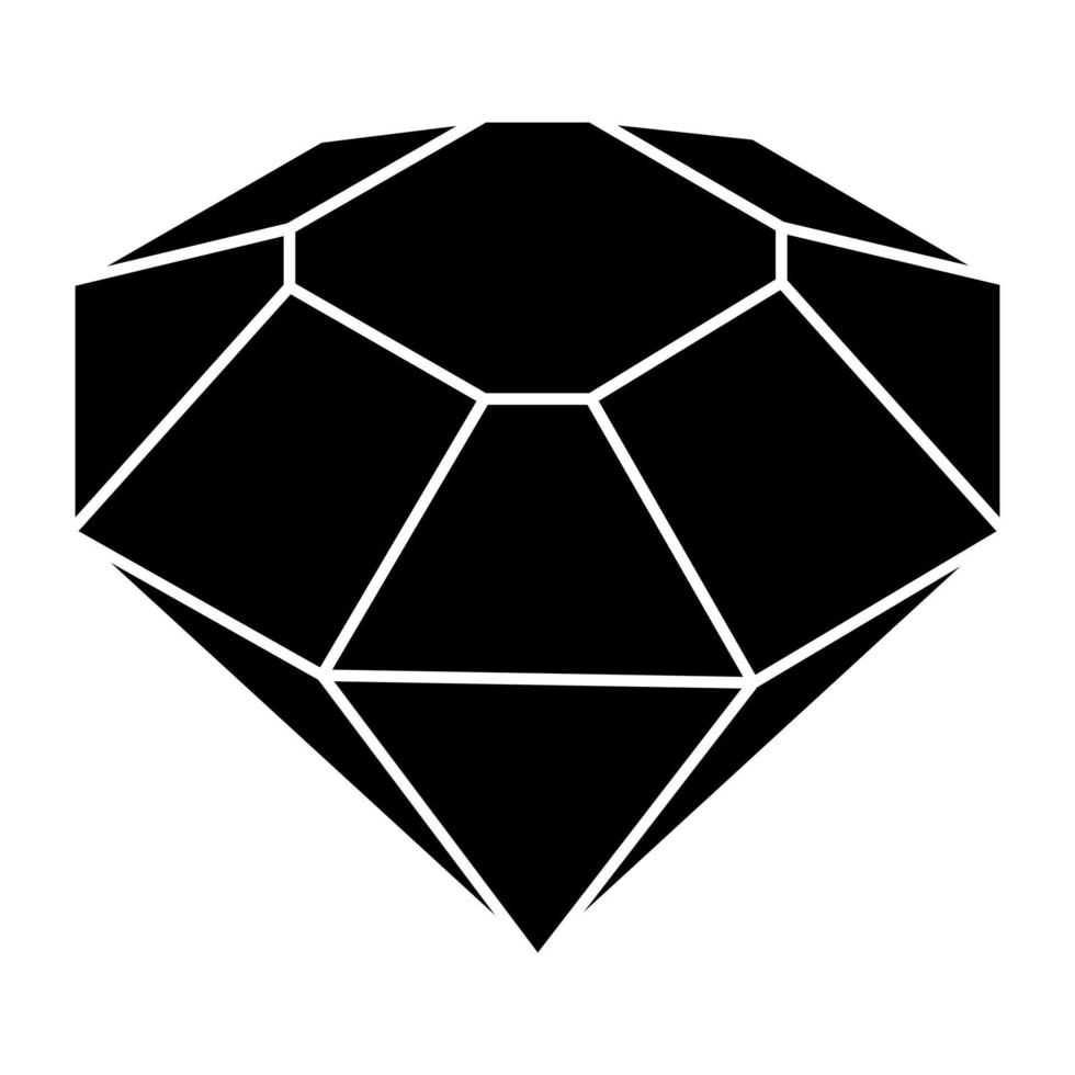 Trend design icon of diamond vector