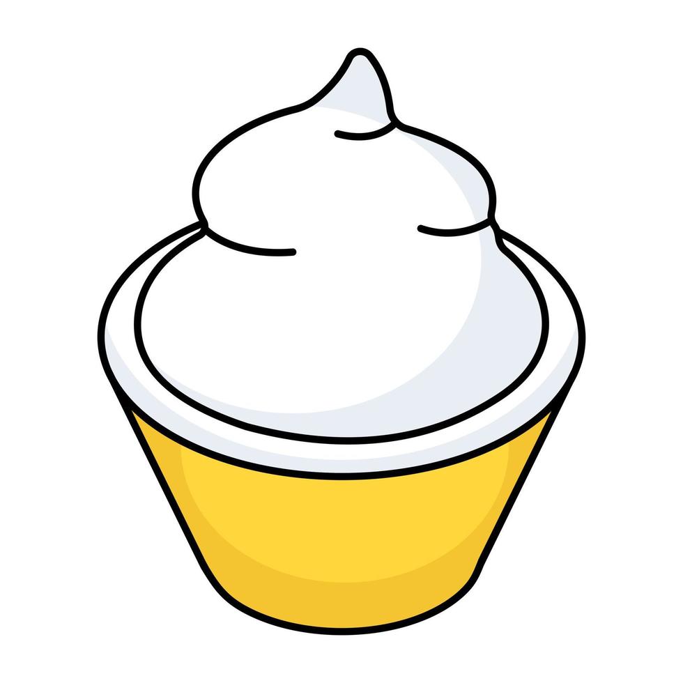 Ice cream icon, editable vector